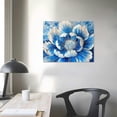 thumbnail image 4 of Nawypu Flower Canvas Wall Art Bedroom - Blue Canvas Wall Art - Framed Floral Wall Art Living Room Ready To Hang, 4 of 6