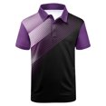 thumbnail image 2 of SGFCWSX Mens Polo Shirts Short Sleeve Moisture-Wicking Slim Fit Quick-Dry Gradient Casual Golf Shirts for Men Multicolor Size 3XL, 2 of 5