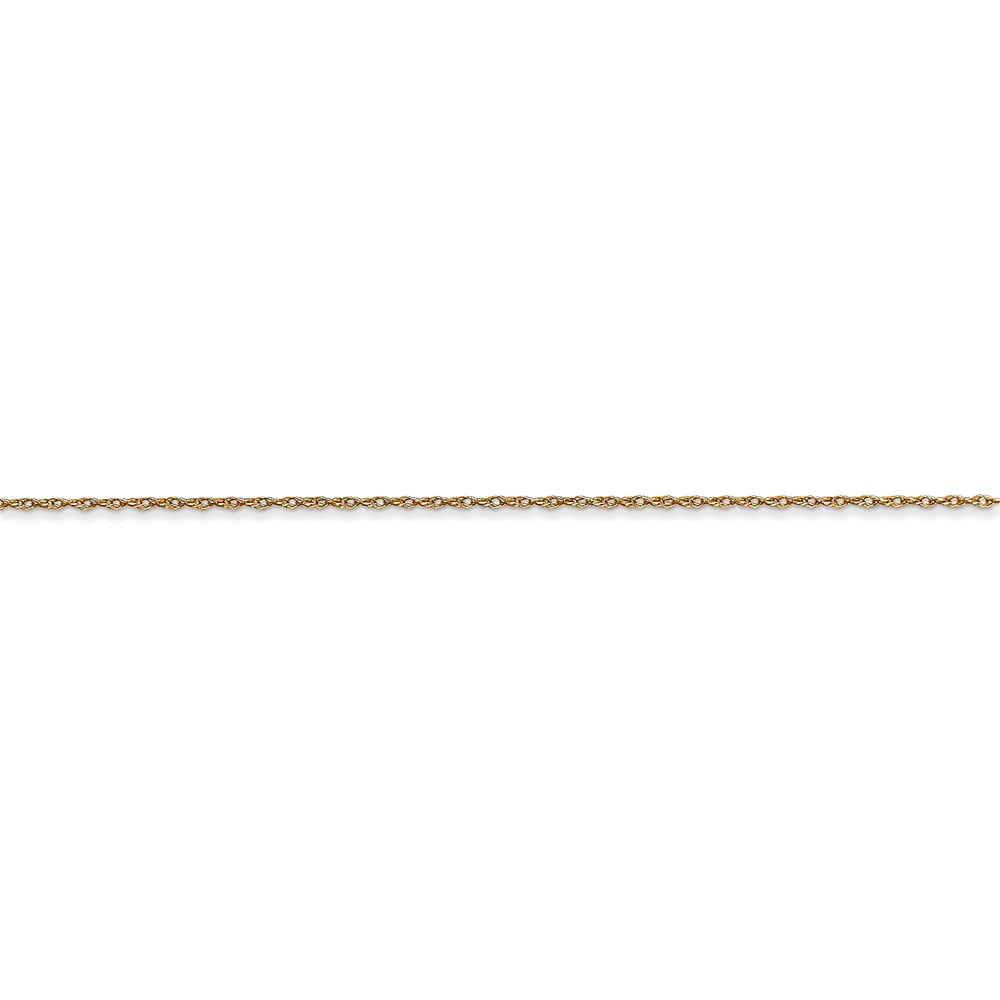 14K Yellow Gold necklace Cable chain Rope 24 in 0.5 mm