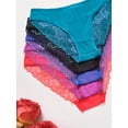 thumbnail image 5 of 5 Pack Sexy Underwear for Women Seamless Soft Lace Hipster Ladies No Show Bikini Panties Womens Cheeky, 5 of 6