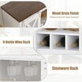 thumbnail image 2 of Coffee Bar Cabinet with Sliding Barn Doors & Wine Rack for Kitchen, 2 of 2