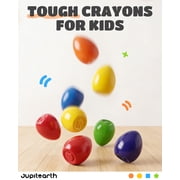 Jupitearth 12Ct Washable,Non Toxic & Silky Jumbo Egg Crayons, Art Supplies,Perfect Easter Festival Gift