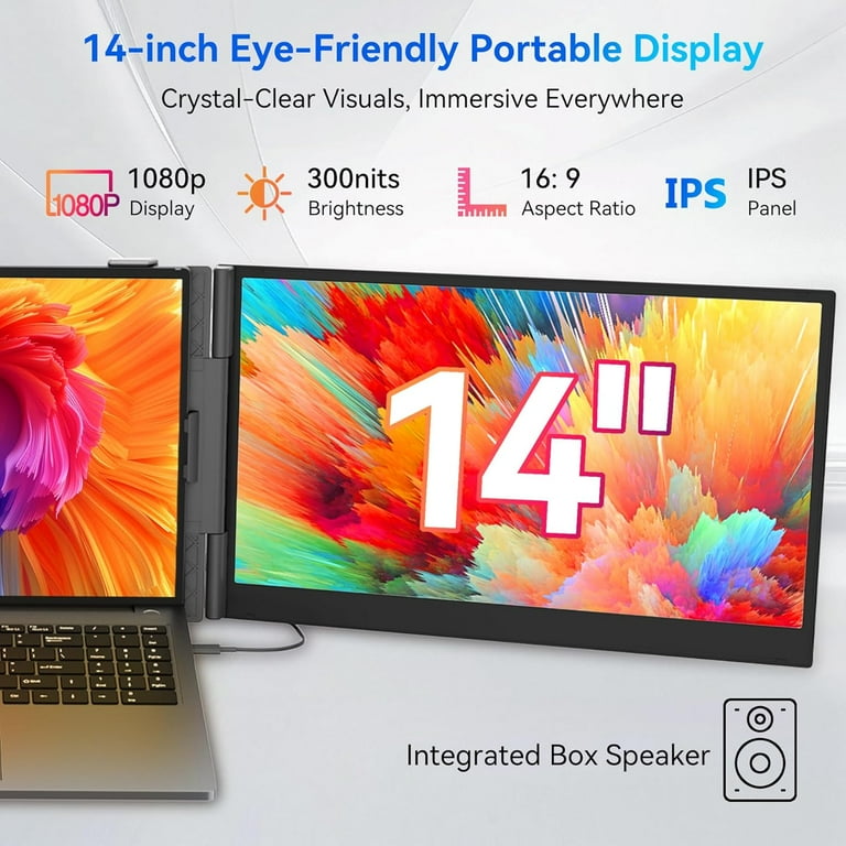 Blackview, Triple Laptop Screen Extender, 14.1
