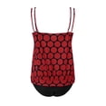 thumbnail image 4 of Traje de baño de dos piezas para mujer, tankini, estampado, sin mangas, push-up, acolchado, con blusa, tankini, 2 piezas, 4 of 5
