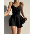 thumbnail image 1 of Vestido corto de verano sexy con tirantes irregulares, nuevo, de color liso, ajustado, sin espalda, para mujer, casual, de fiesta, elegante, de corte A, minivestido 797., 1 of 5