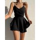 thumbnail image 1 of Sexy Irregular Summer Suspender Short Dress New Women Solid Color Slim Waist Backless Casual Party Dress Ladies Fashion Elegant A-line Mini Dress 797, 1 of 4