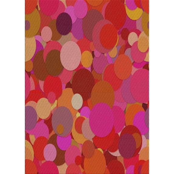 Ahgly Company Indoor Rectangle Patterned Red Novelty Area Rugs, 4' x 6'