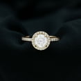 thumbnail image 3 of Rosec Jewels Lab Grown Diamond Round Engagement Ring - Ef-VS Quality Diamond Circle Ring - with Jewelry Box, 14K Yellow Gold, US 12.50, 3 of 9