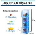 thumbnail image 3 of GMS 4 Times a Day Weekly Pill Reminder for Medications, Vitamins, Supplements and Other Pills - Includes 7 Removable Pill Boxes in a Flat White Tray (Rainbow), 3 of 6