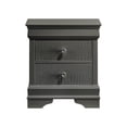 thumbnail image 4 of Blaze Modern Style Queen 4PC bedroom set  made with Wood & LED Headboard in Gray, 4 of 19