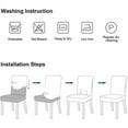 thumbnail image 6 of High Stretch Dinner Chair Covers Set of 4, Dining Chair Slipcovers Removable Washable Dining Chair Protector Cover for Hotel Dining Room Banquet Wedding Party Restaurant (Gray – Pattern 1), 6 of 9