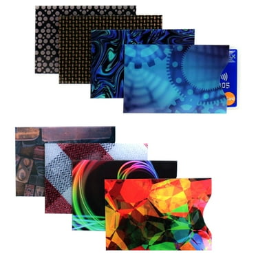 Kurtzy 8 Pack RFID Blocking Credit Card Protector Sleeves - Contactless Card Security Holders for Men and Women - Prevent Identity Theft for Credit or Debit Cards - Slim Design to Fit Wallets/Purses