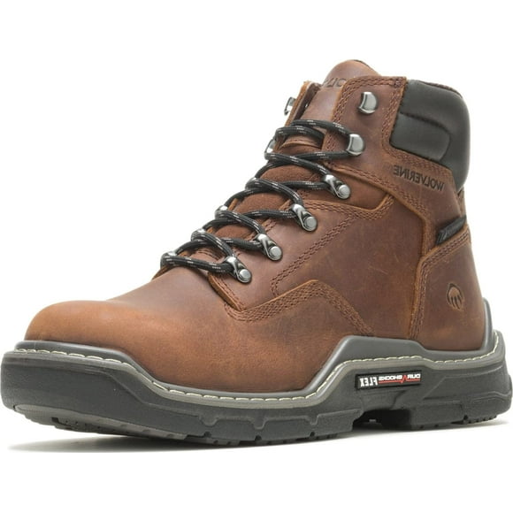 Wolverine Men's Raider DuraShocks 6" Waterproof Composite Toe Construction Boot, Peanut, 12 X-Wide