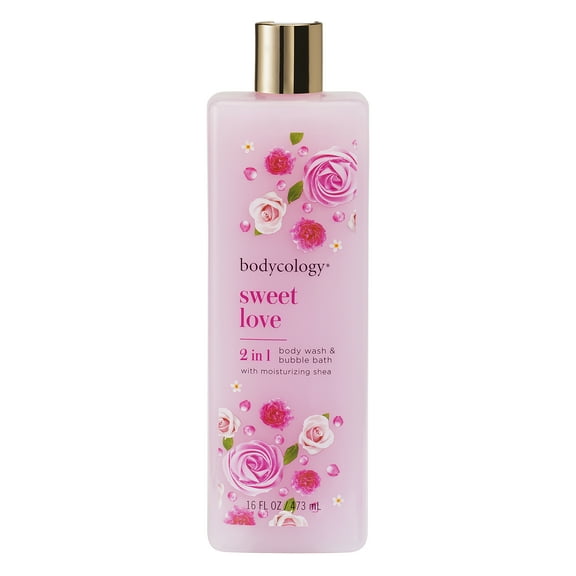 Bodycology Sweet Love 2 in 1 Moisturizing Body Wash and Bubble Bath, 16 fl. oz.