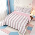 thumbnail image 2 of Erosebridal Aesthetic Abstract Stripes Full Size Comforter Sets,Modern Lines Bedding Comforter Set,Pink Reversible,3pcs,1 Comforter and 2 Pillowcases, 2 of 7