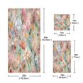 thumbnail image 3 of 3 Piece Bath Towels Set Bath Towel, Hand Towel and Face Towel for Bathroom, Gym, Hotel Abstract Pink Floral Pattern, 3 of 8