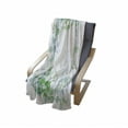 thumbnail image 4 of Mint Soft Flannel Fleece Throw Blanket, Floral Spring Wreath in Watercolor Paintbrush Hazy Effects Image, Cozy Plush for Indoor and Outdoor Use, 50" x 60", Seafoam Violet, by Ambesonne, 4 of 6