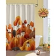 thumbnail image 3 of Fall Shower Curtain Hill House Bathroom Curtains with Hooks, Waterproof Fabric Autumn Tree Mountain Linen Thanksgiving Bath Shower Curtains Set for Bathroom Bathtubs Decor 72x84 Inch, 3 of 7