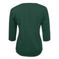 thumbnail image 5 of Classic Women's T-Shirts Solid V Neck 3/4 Sleeve Casual Loose Tops for Everyday Wear and Outfits, 5 of 5