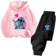 thumbnail image 2 of Ropa infantil con estampado creativo de Stitch, sudaderas informales de calle para niños y niñas, deportes al aire libre, mono de camión para niños de 3 a 14 años, 2 of 5