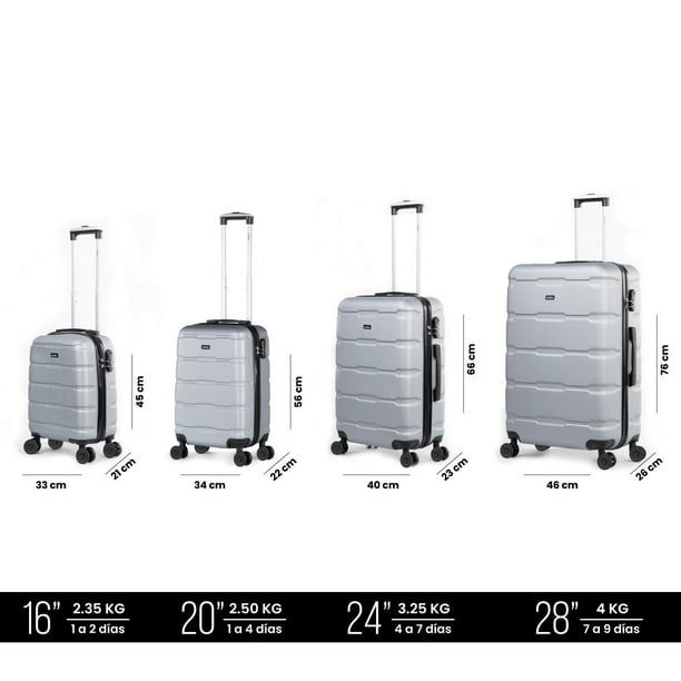 23 Kilos Maleta 22 Pulgadas Medidas Juego Maletas De Viaje Rigidas
