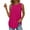Hot Pink, variant on fatyb Tank Tops for Women Sleeveless Tunic Pleated Shirts Casual Crew Neck Blouses Womens Loose Tshirts