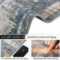 thumbnail image 4 of Aonewoe Modern Abstract Hallway Runner Rug 2x10, Washable Runner Rug, Non Slip Kitchen Runner Rugs, Soft Carpet Runners for Hallway Kitchen Bathroom Bedroom Entryway (Gray/Rust), 4 of 7