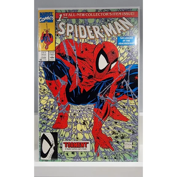 Spider-Man #1 Green Cover Todd McFarlane Torment Marvel Comics 1990