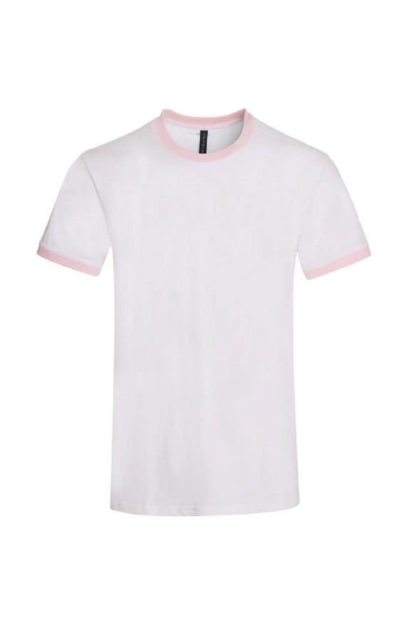 Men's Short Sleeves T-shirts 100% Cotton Tee White Medium