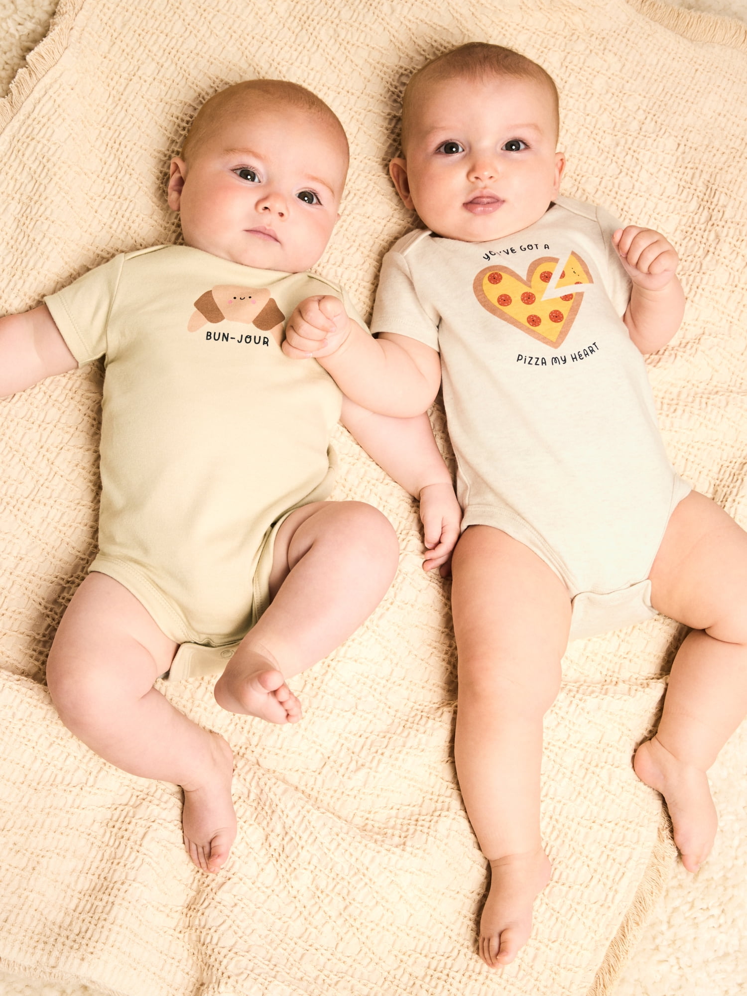 Garanimals Newborn & Baby 100% Cotton Short Sleeve Bodysuits, Sizes 0–18M, 5-Pack