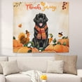 thumbnail image 2 of Happy Thanksgiving Newfoundland with Turkey Pumpkins Autumn Vibes Tapestry Newfie Dog Lover Gifts Wall Hanging Backdrop Home Decor - 12018, 2 of 5