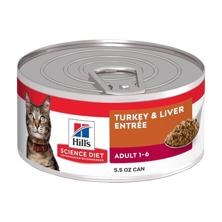 Hill's Science Diet Turkey & Liver Wet Cat Food, 5.5oz Can 24pk