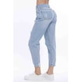 thumbnail image 3 of Pantalon Jeans Mom Tiro Alto Mezclilla Rigida Devendi Denim Co. Mezclilla Premium, Stretch, Hecho en México, 3 of 3