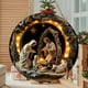 thumbnail image 5 of Cubrepuertas bordado estereoscópicamente, cortina navideña para puerta, decoración festiva de pared, decoración para fiestas navideñas, fácil instalación, diseño plegable, tela de algodón,, 5 of 9
