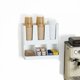 thumbnail image 1 of Organizador de Café y Condimentos con 6 Compartimentos Verticales para Oficina y Cocina Estante para Vasos y Accesorios en Plástico Blanco Sin Montaje, 1 of 5
