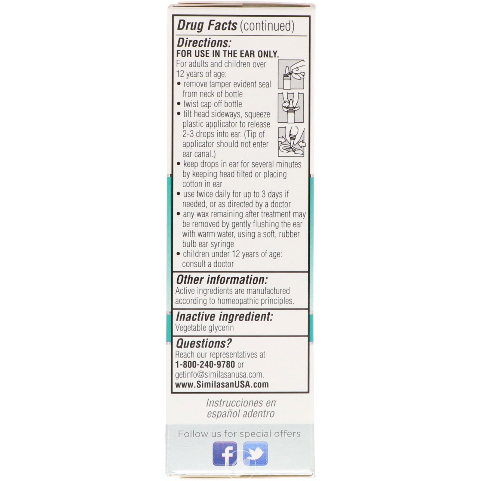 (3 Pack) Similasan Ear Wax Relief 0.33 Ounce