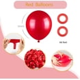 thumbnail image 4 of 100 globos rojos, globos de fiesta de látex rojo de 12 pulgadas, calidad de helio para fiestas de cumpleaños, bodas, aniversarios, Navidad o decoración de fiestas de Vanlentine (con cinta roja)..., 4 of 4
