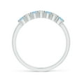 thumbnail image 2 of Angara Natural 0.24 Ct. Aquamarine with Diamond Non Eternity Ring in Sterling Silver for Women (Ring Size: 3.5), 2 of 9