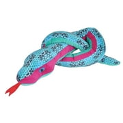 Wild Republic 22184 Snakes Honeycomb Stuffed Animal Plush Toy, 54", Honeycomb Blue