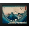 thumbnail image 2 of Ando, Hiroshige 14x12 Black Modern Framed Museum Art Print Titled - Mount Fuji seen through the waves at Manazato no hama, 2 of 5