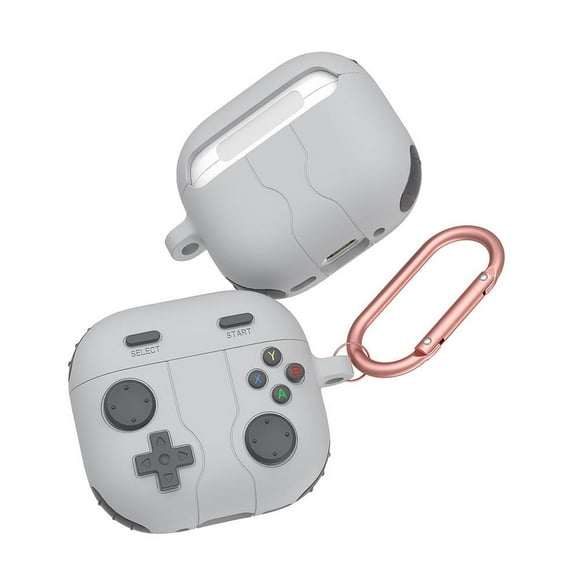 Étui en Silicone Personnalisé pour AirPods Pro pour Écouteurs Apple (4e Gén.) – Gravure de Nom Personnalisée Prête, Protection Antichoc Complète à 360°, Compatible avec la Recharge Sans Fil, Couleurs Claires/unies