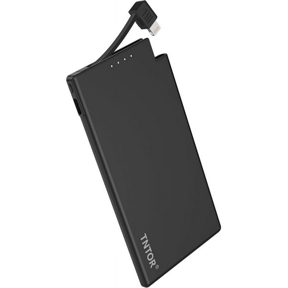 shiyou-Portable Charger with Built in Cables 5000mAh Slim Power Bank Compatible with iPhone 14 13 12 11 X 8 7 6 5 SE Series