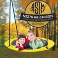 thumbnail image 4 of Hishine 43" 700LBS Saucer Tree Swing for Kids, Waterproof Flying Saucer Swing with A Swivel, Hanging Straps, Adjustable Ropes, Round Mat Spinner Swing for indoor/playground swing set, Yellow, 4 of 10
