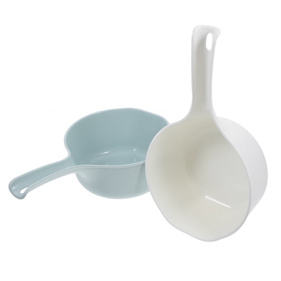 2pcs Plastic Water Ladle Large Capacity Bath Ladle Dippers Water Bath Scoop Bathroom Water Scoops Garden Watering Ladle Scoop