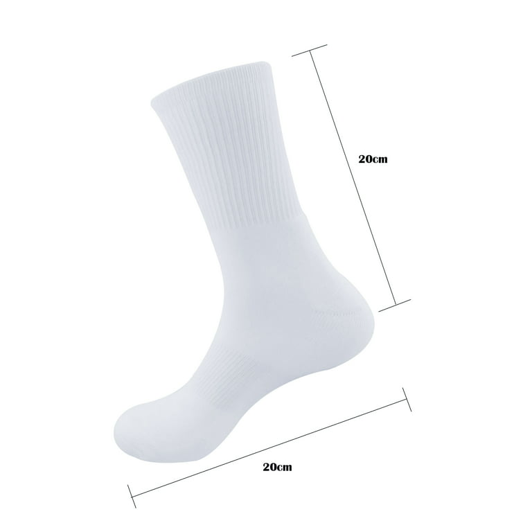 BambooMN Blank Sublimation Socks SubReady Performance Crew Socks, White Blank, 20x20cm, 12prs, Adult Unisex, Size: 20cmx20cm
