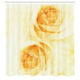 thumbnail image 3 of Ambesonne Abstract Shower Curtain, Watercolor Rose Flower, 69"Wx84"L, Yellow and Beige, 3 of 5