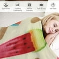 thumbnail image 3 of Orinice Summertime Fun Extra Soft Throw Blanket  - Ice Cream, Popsicles &amp; Watermelon for Boys and Girls and Kids of Any Age 60x80in, 3 of 6
