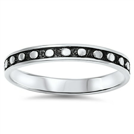Sterling Silver Dots - Women's Bubble Circle Dot Fashion Ring New .925 Sterling Silver Band Size 4