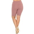 thumbnail image 2 of Buttery Smooth Basic Solid Biker Shorts - Plus Size - 3 Inch Waist - 1XL 2XL 3XL Mauve One Size Plus, 2 of 2