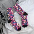 thumbnail image 5 of KLL Skull rose blue flower Print Cool Socks Men's Women's Crew Socks Funny Crazy Novelty Stockings, 5 of 6